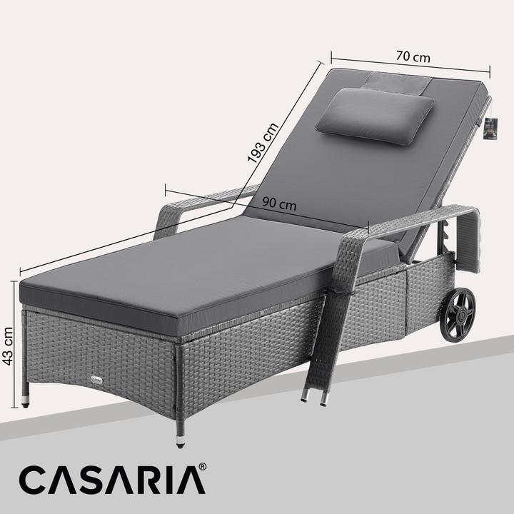 Actual product image Casaria Garden lounger (193 cm)