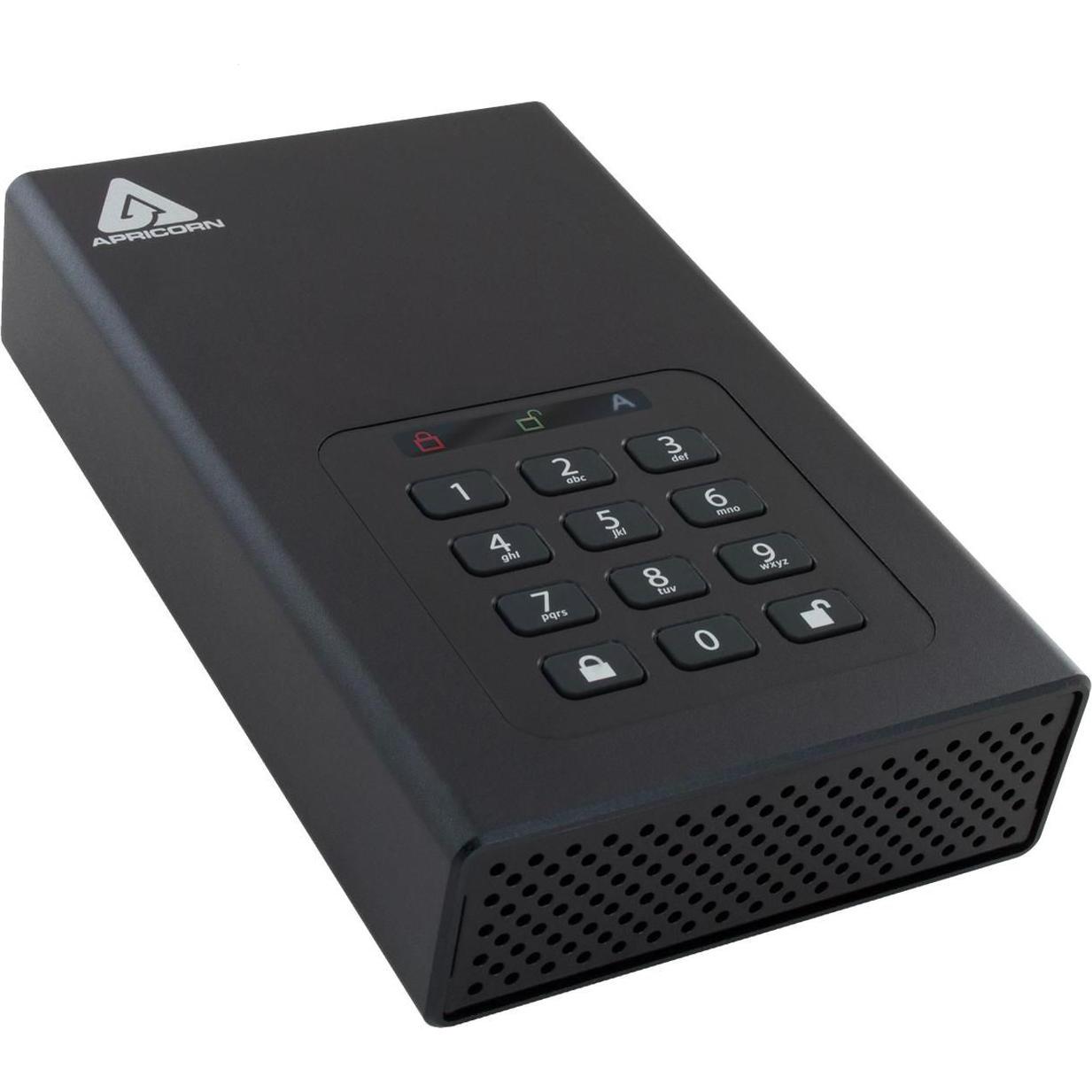 Apricorn Aegis Padlock DT - Festplatte - 4 TB - extern (Stationär) (4 TB), Externe Festplatte, Schwarz