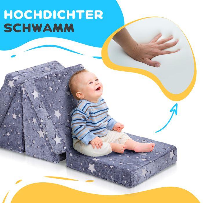 Produktbild Swisshandel24 Spielsofa Kindersofa aus Schaumstoff mit Liegefunktion, für Kinder 1,5-3 Jahre, grau (Kindersofa)