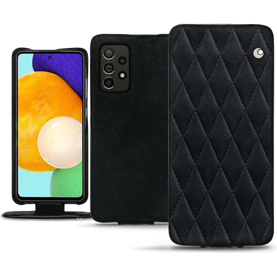 Noreve Lederschutzhülle vertikal (Samsung Galaxy A52), Smartphone Hülle, Schwarz