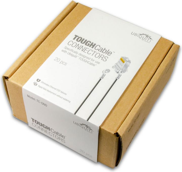 Image du produit Ubiquiti TC-GND-connector STP RJ45, Cat6, 8p8c, wire, pleated, AWG24 (Accessoires réseau)