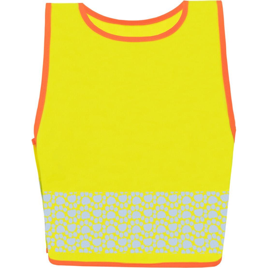 Korntex, Warnweste + Warnshirt, Kinder Warnweste Gelb/Löwe Wildlife CO2 Neutral Hautsicherheit XS EN 17353  FUNLIONYW (X...