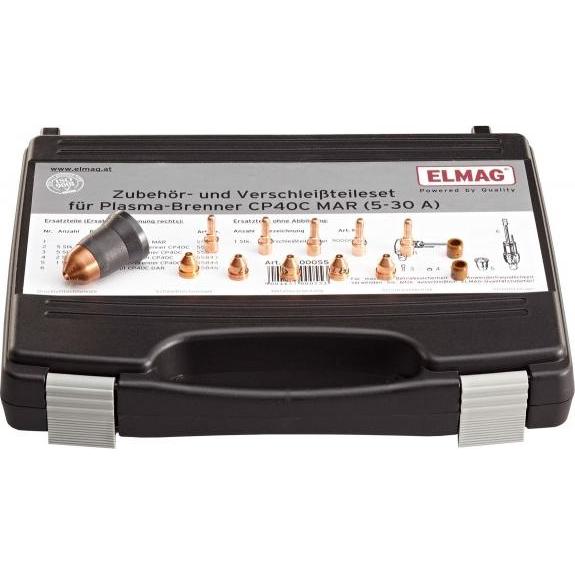 Elmag, Accessori per stazioni di saldatura, - Zubehör- und Verschleissteileset für PP 3035/M zu Plasma-Brenner CP40 MAR, 5-30 Amp. für Pla