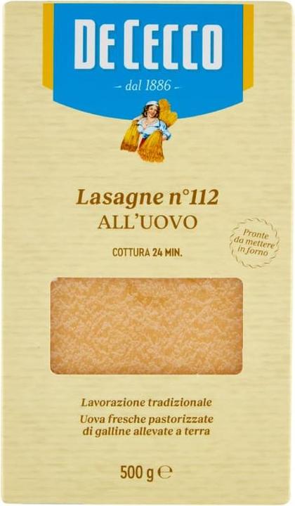 Image du produit De Cecco Lasagnes aux oeufs (500 g)