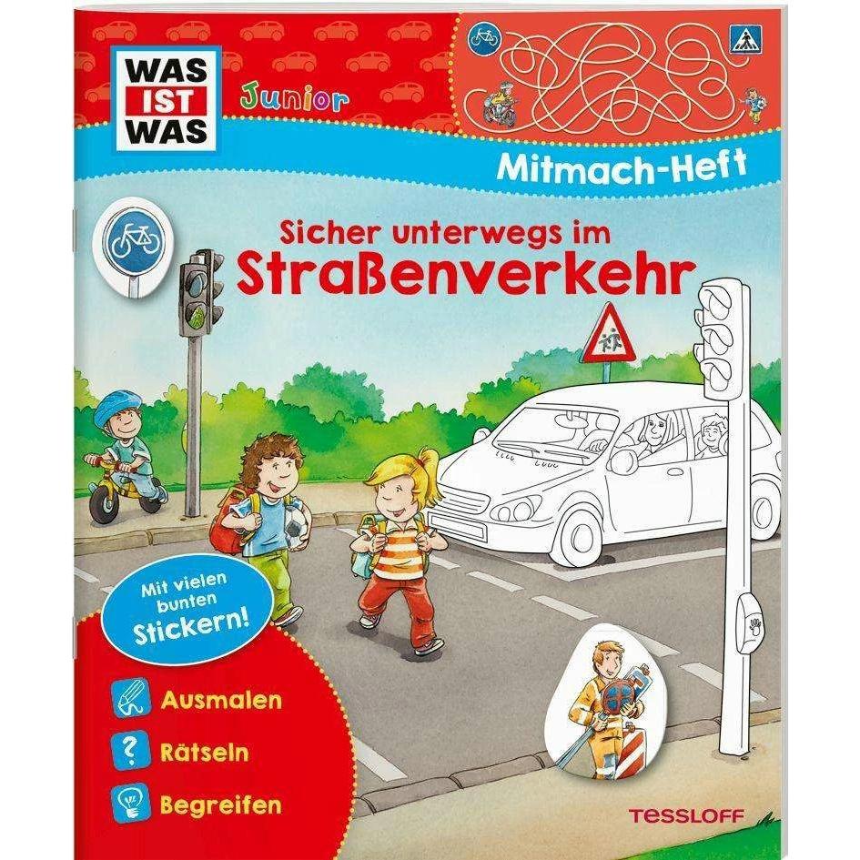 WAS IST WAS Junior-Mitmachheft Sicher unterwegs im Strassenverkehr, Kinderbücher von Christina Braun, Dirk Hennig