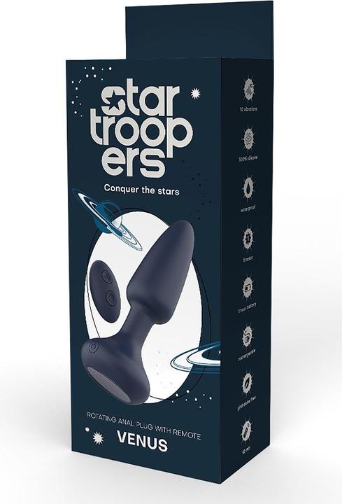 Image du produit Dreamtoys Dream Toys Startroopers Venus Rotating Plug With Remote Analplug Bleu 14,5 cm