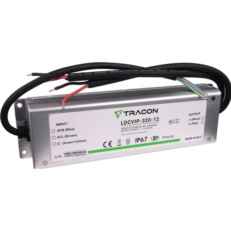 Tracon, Accessori per illuminazione, LED-Treiber mit geschütztem Metallgehäuse