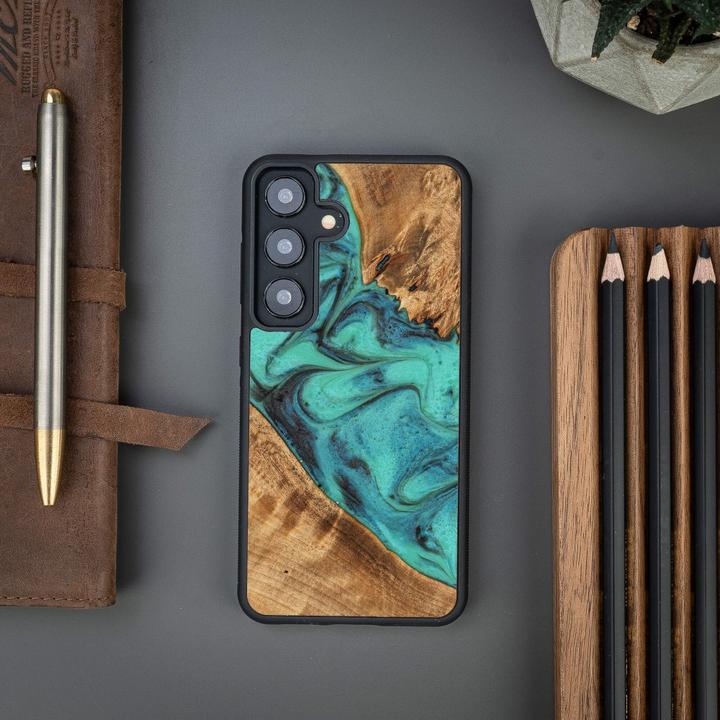 Actual product image INNE Bewood Unique case for Samsung Galaxy A55 5G Turquoise (Samsung Galaxy A55)
