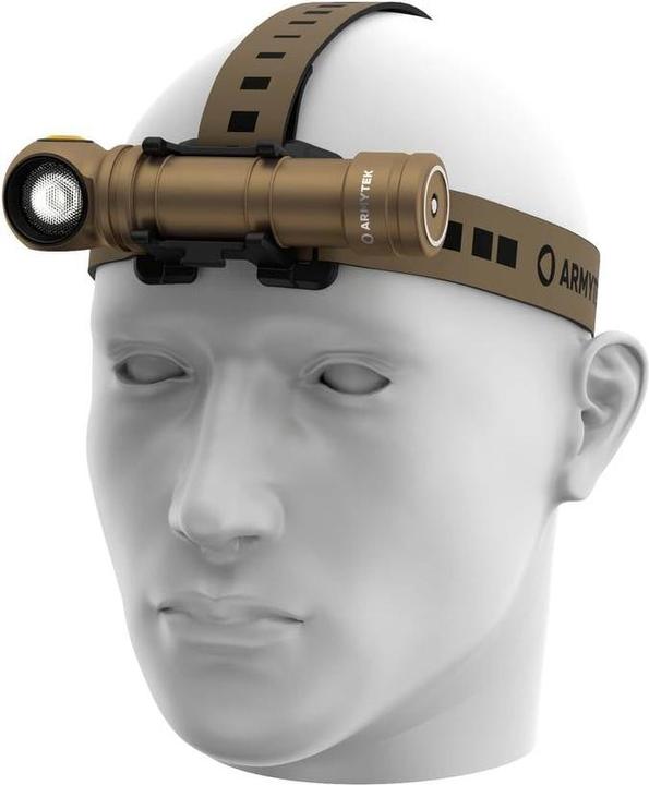 Actual product image ArmyTek Wizard C2 Pro Max Sand White LED torch with belt clip, with holster battery-powered 400 (12.15 cm, 4000 lm)