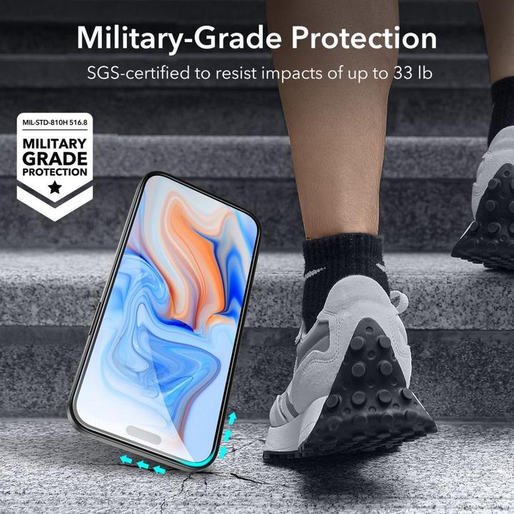 Image du produit ESR Tempered Glass 2pack Iphone 15 Black (2 pcs, Apple iPhone 15)