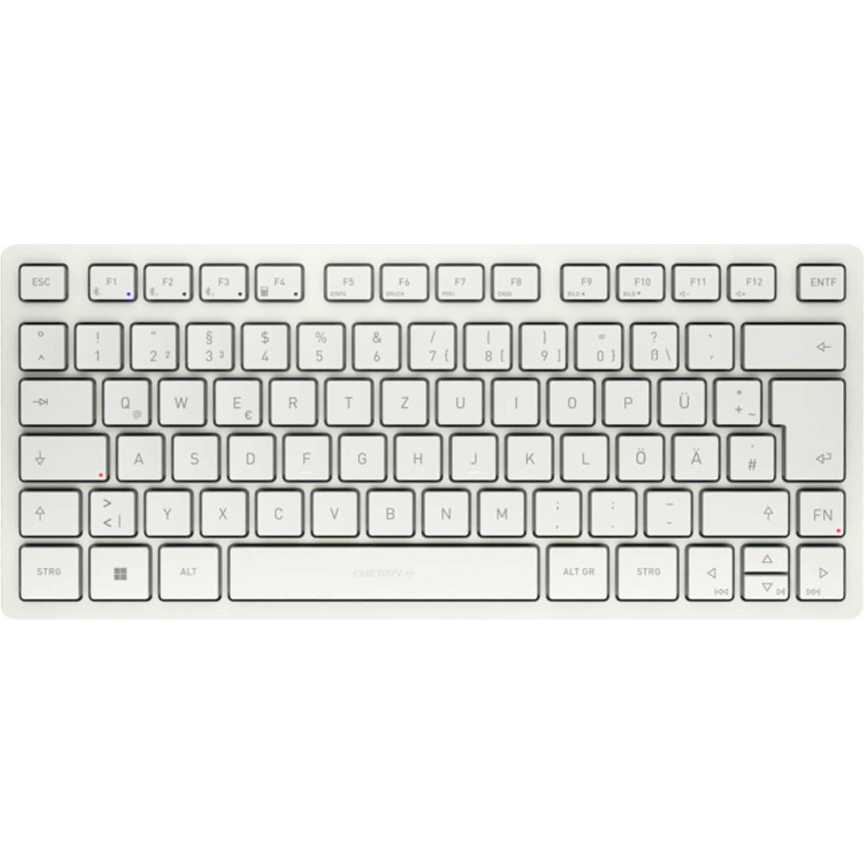 CHERRY KW 7100 Mini (DE, Kabellos), Tastatur, Weiss