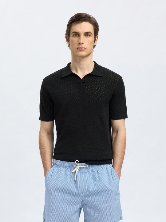 Immagine prodotto Selected Homme Häkel-Look Polohemd aus Strick (L)