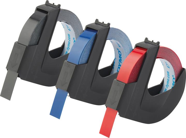 Immagine prodotto Dymo Nastro per goffratura 3D (0.90 cm, Rosso, Blu, Nero)
