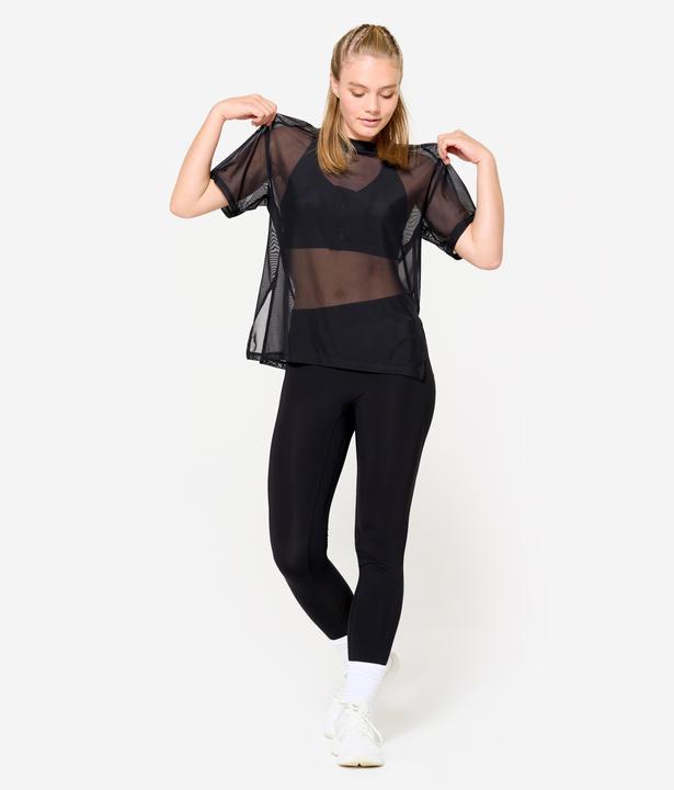 Produktbild Domyos T-Shirt Damen Netz locker - schwarz (L)