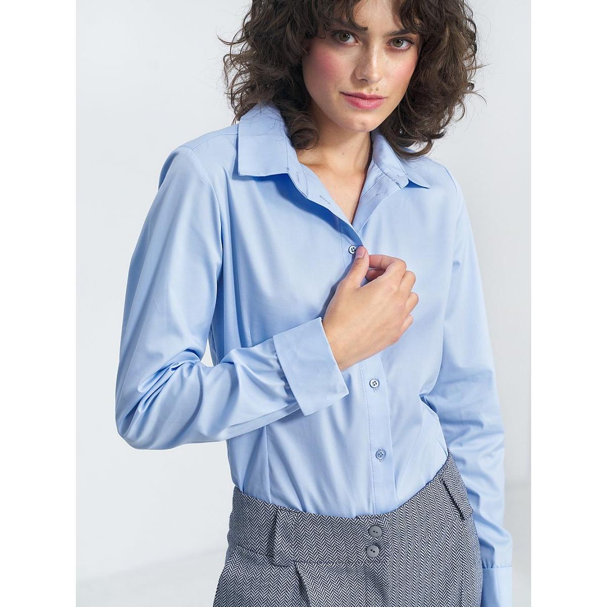 Nife, Herren, Hemd, Langarm Hemd, Blau, (42)
