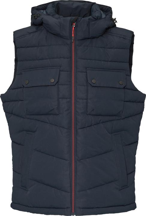 S.Oliver Outdoor-Weste Gesteppte Weste mit abnehmbarer Kapuze (L)