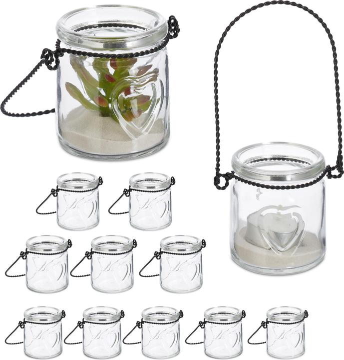 Actual product image Relaxdays 12x lantern (12 x, 6 x 6 x 7 cm)