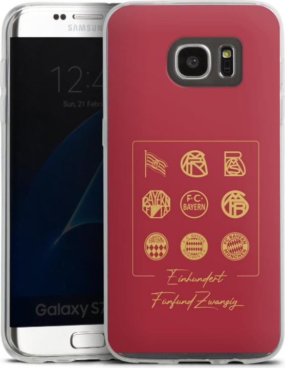 Produktbild DeinDesign Slim Case für Samsung Galaxy S7 Edge Silikon Hülle Ultra Dünn Handyhülle FCB 125 Jahre FC Bayern (Samsung Galaxy S7 Edge)