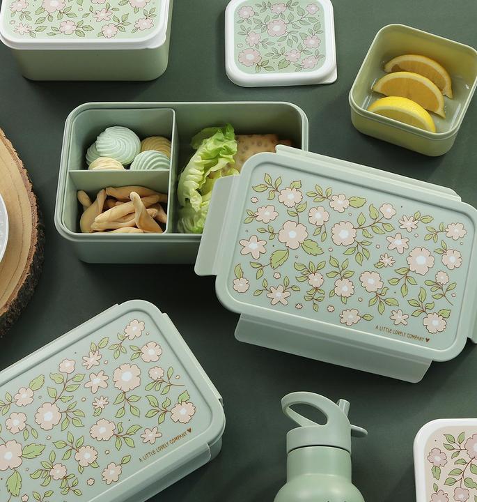 Actual product image A Little Lovely Company Bento lunchbox flowers