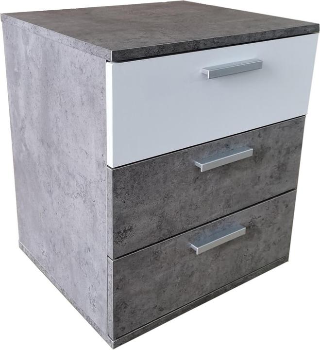 HTI-Line Nachtschrank Nina mit 3 Schubladen (45 x 38 x 53 cm)