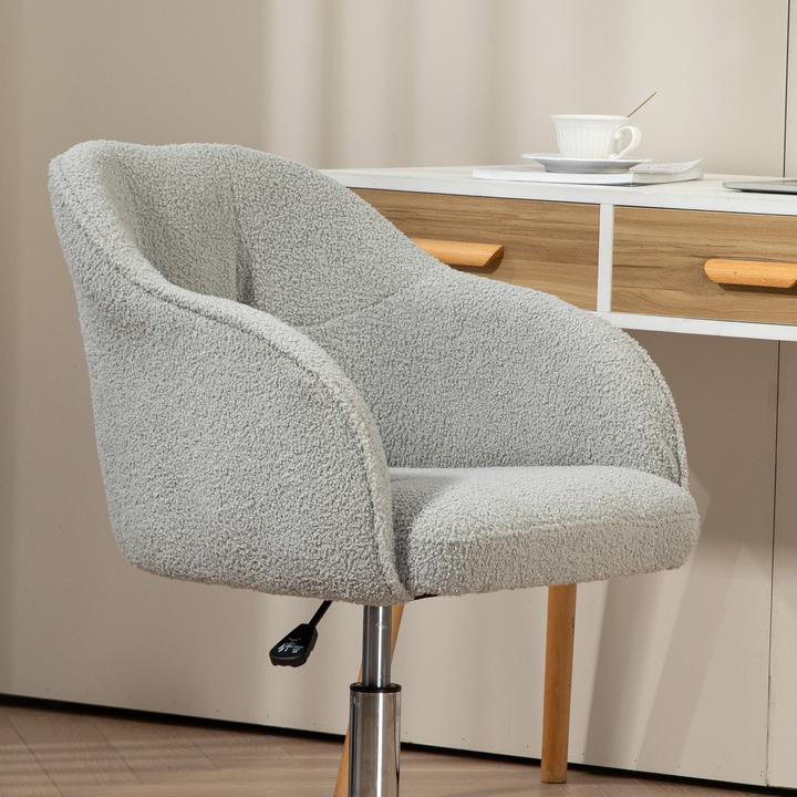 Produktbild Homcom Bürostuhl Polyester, Kunstleder Grau