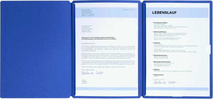 Nutritional values and ingredients Pagna Application folder "Spirit", DIN A4, made of cardboard, blue (A4, 1 x)