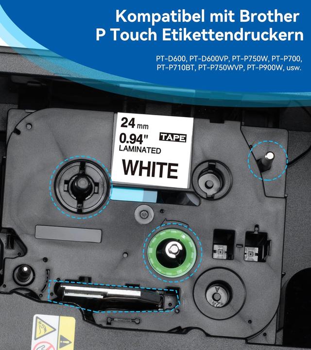 Produktbild Fimax Tech Schriftband TZe-251 (2.40 cm, Schwarz)