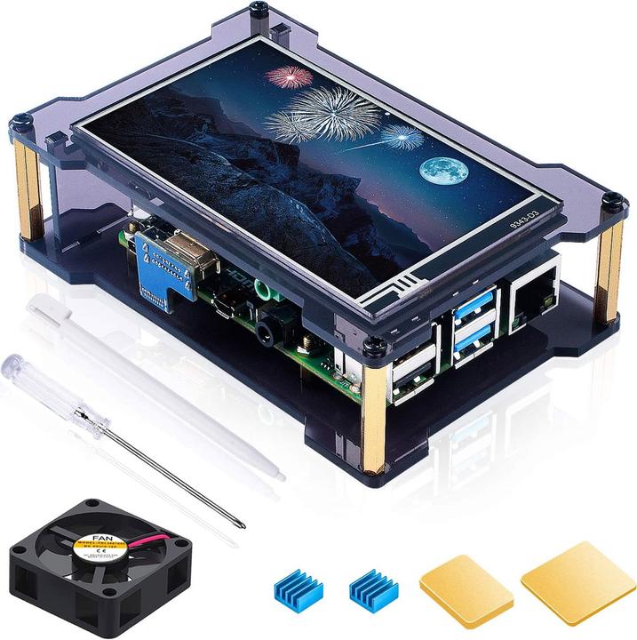 Produktbild Miuzei Bildschirm für Raspberry Pi mit Gehäuse