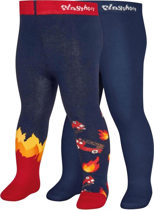 Produktbild Playshoes Baby-Strumpfhose Feuerwehr 2er Set Gr. 110/116 Marineblau (110/116)