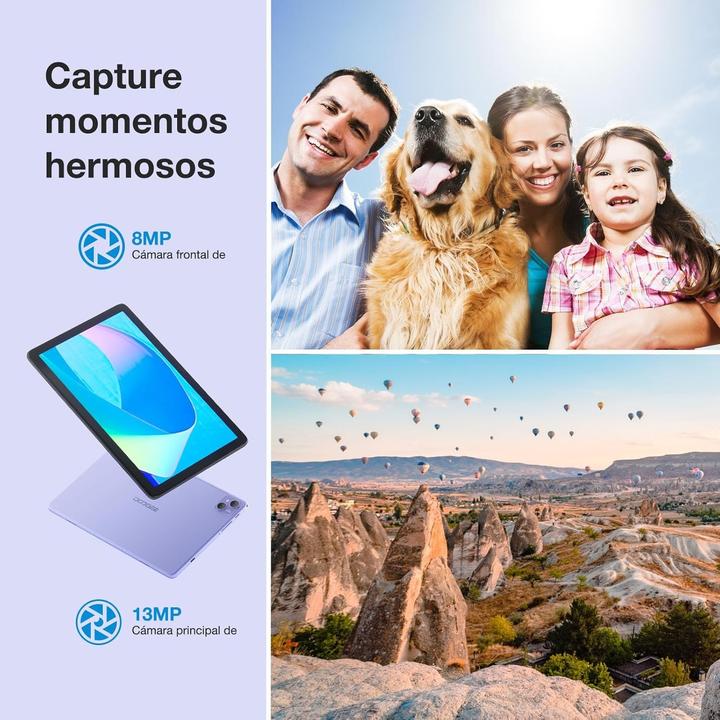 Actual product image Doogee 10.1 inch FHD+ tablet, 15 GB RAM, 256 GB ROM, Android 12, 4G LTE, WiFi, 13 MP + 8 MP (4G, 10.10", 256 GB, Rose)