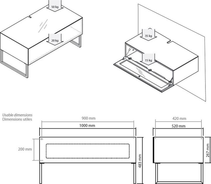 Produktbild NorStone Khalm (100 x 52 x 48.30 cm)