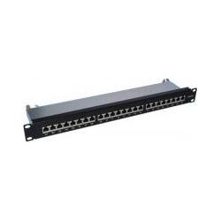 Exertis Connect Patchfeld Cat.6A STP 24 Port 19" schwarz - Patch-Panel, Server Zubehör, Schwarz
