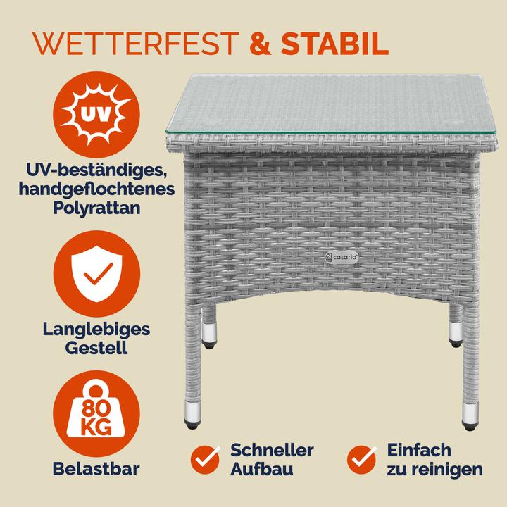 Produktbild Casaria Gartentisch Polyrattan