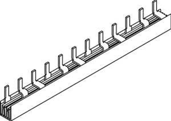 Produktbild Pollmann Phasenschiene 3ph 17,8mm 1000mm 10qmm 63A Stift Isoliert