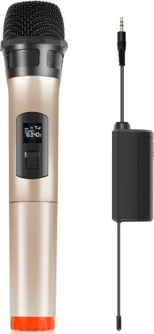 Produktbild Puluz UHF Wireless Dynamic Microphone with LED Display (Gold)
