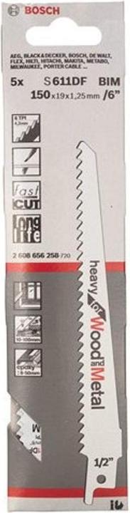 Actual product image Bosch Professional Zubehör PRO Window Demolition S611DF sheet, 1.25 x 19 x 150 mm, 2 pcs.