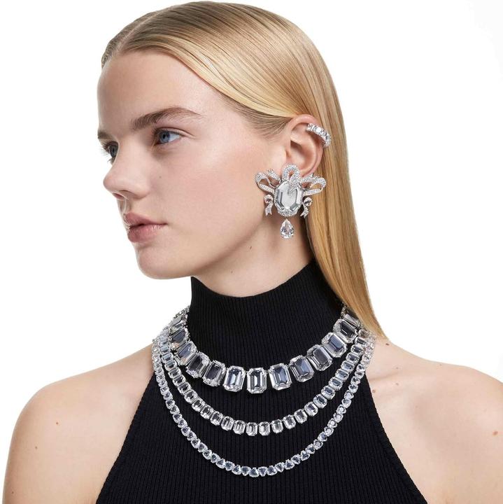 Actual product image Swarovski Millenia Cushion Cut Earclips White (Swarovski Metal)