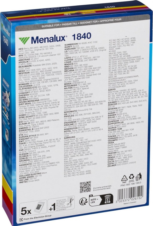 Produktbild Menalux 1840, Duraflow, 5 Staubbeutel (5 x)