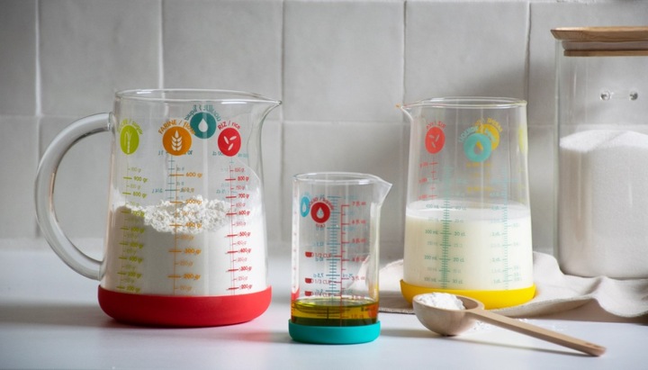 Actual product image Pebbly Measuring cup with silicone base (200 ml)
