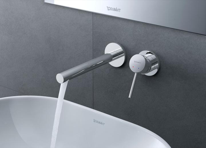 Actual product image Duravit Circle single lever basin mixer, projection 200 mm, concealed, without pop-up waste, chrome