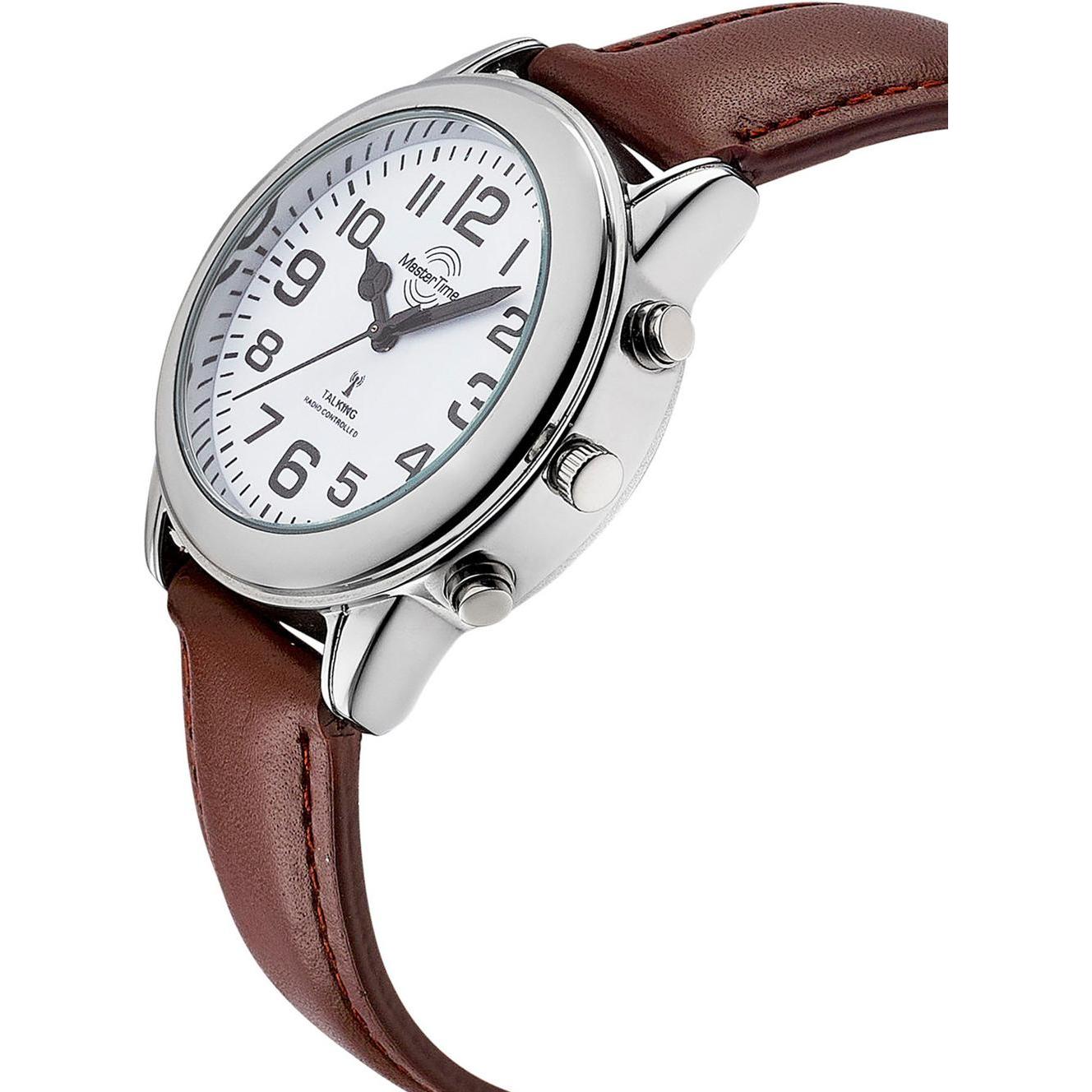 Thumbnail - Master Time, Armbanduhr, MTGA-10806-12L Sprechende Herren-Funkuhr 40mm, Braun, (Analoguhr, 40 mm)