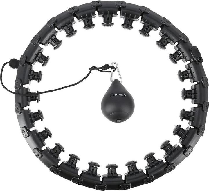 HMS HHW01 HULA HOOP noir AVEC POIDS (1250 g)