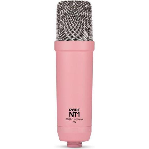 RØDE NT1 Signature Pink Mikrofon mit Gelenkarm Weiss, Mikrofon