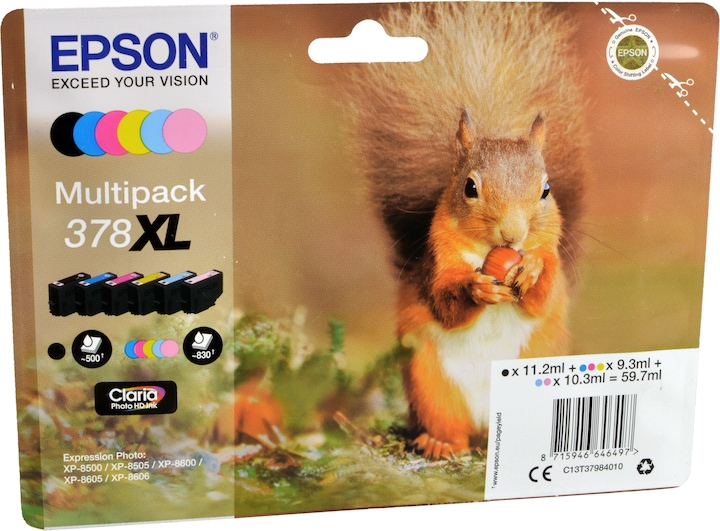 Produktbild Epson 378XL Claria Photo HD Multipack (M, BK, C, LC, LM, Y)