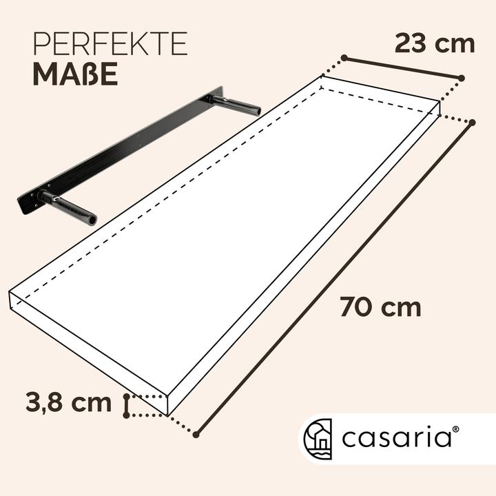 Actual product image Casaria Wall shelf (70 x 23 x 4 cm)