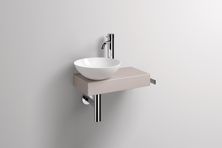 Image du produit Alape Piccolo Novo, ensemble de lavabos, L/H/P 555/597/320, vasque blanche, gauche, avec robinetteri (320 mm, 555 mm)
