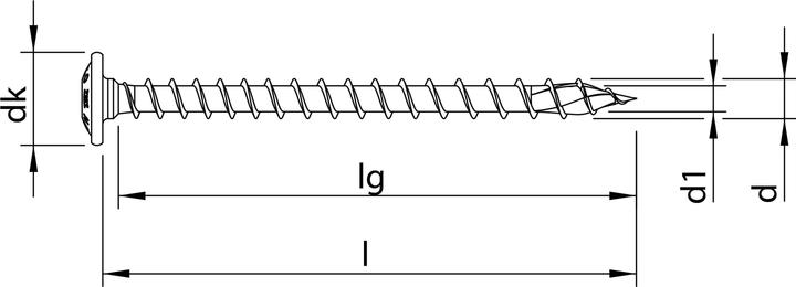 Produktbild Heco TOPIX plus Profi Holzbauschraube 6,0 x 80 mm 100 Stück ( 61094 ) Vollgewinde Holzschraube, Tell (100 Schrauben pro Stück)