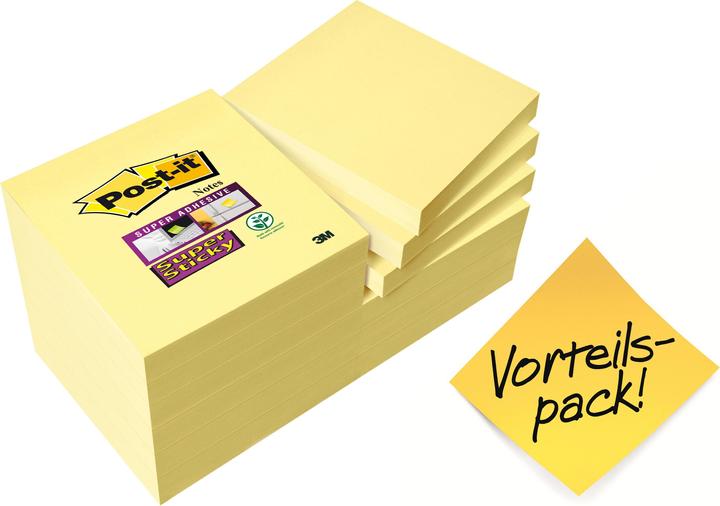 Actual product image Post-it Note Super Sticky 7.6 cm x 7.6 cm, Yellow (7.5 x 7.5 cm)