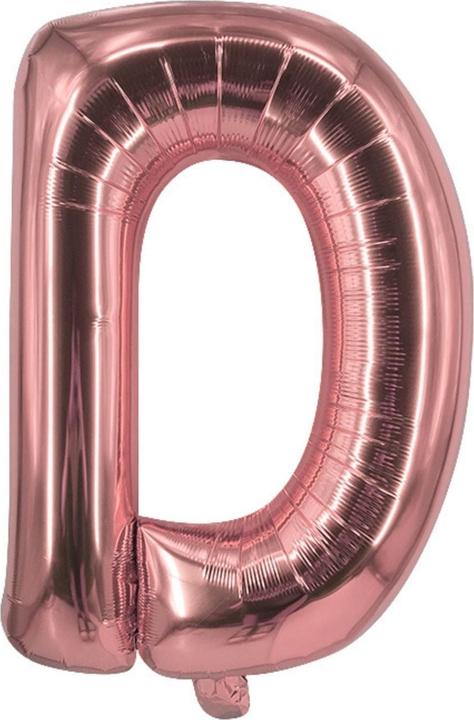 Produktbild Hermex Buchstabenballon D Roségold Geburtstagsparty Ballon Folienballon 40cm (1 x)