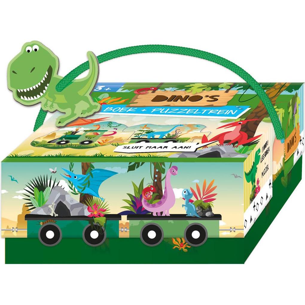 Buch- und Puzzle-Dino-Zug